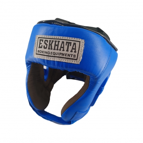Шлем для самбо и MMA ESKHATA кожа синий