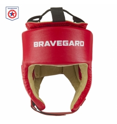 Шлем для самбо ВФС Bravegard Ascend иск.кожа красный
